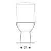Geberit Selnova Open Back Close Coupled WC in White - 500151017