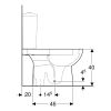 Geberit Selnova Premium Floor Standing Close Coupled Compact WC in White - 500151017
