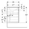 Geberit Renova Plan 130cm Vanity Unit with Double Basin in Light Hickory - 501918001