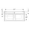 Geberit Renova Plan 100cm Vanity Unit and Basin in Light Hickory - 501917001