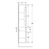Geberit Renova Plan Tall Unit in Light Hickory - 501923001