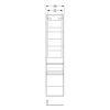 Geberit Renova Plan Tall Cabinet in White - 501923011