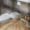 Geberit Selnova Wall Hung Semi-Shrouded Rimless WC Pack in White - 501750001