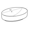 Geberit VariForm Oval Lay-On Basin with Tap Hole