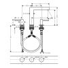 Hansgrohe Finoris 3 Hole Basin Mixer 160 with Push Open Waste Set in Matt Black - 76034670
