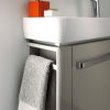 Geberit Selnova Compact Vanity Unit For 50cm Basin With Left Hand Towel Rail in Grey - 501495001