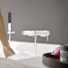 Hansgrohe Finoris Exposed Single Lever Bath Shower Mixer in Matt White - 76420700