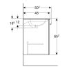 Geberit Selnova Square S 80cm Two-Door Vanity Unit with Slim Basin in White - 501256001