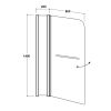 Origins Everest6 Extended Bath Screen with Towel Rail - 1000mm