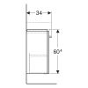 Geberit Selnova Compact Furniture Unit For 45cm Basin in White - 501613011