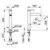 Keuco IXMO Soft Single Lever Basin Mixer 210 in Matt Black - 59510372100