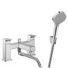 hansgrohe Vernis Shape 2-Hole Deck Mounted Bath Mixer with Hand Shower in Chrome - 71462000