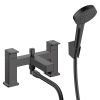 hansgrohe Vernis Shape 2-Hole Deck Mounted Bath Mixer with Hand Shower in Matt Black - 71462670