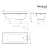 Twyford Celtic 1500 x 700mm Steel Bath with Chrome Grips - BS1422WH