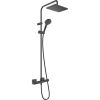 hansgrohe Vernis Shape Showerpipe 230 1jet with Thermostat in Matt Black - 26286670