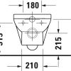 Duravit No.1 Compact Rimless Wall Hung WC 25750900002