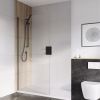 UK Bathrooms Essentials Small 8mm Wet Room Panel in Black