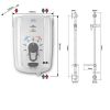 Triton Omnicare Design 9.5kW Thermostatic Electric Shower with Extended Kit - CINCDES09W