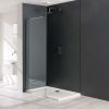 UK Bathrooms Essentials Toba Walk-In Shower Enclosure in Chrome