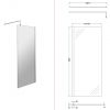 UK Bathrooms Essentials Wetroom Shower Screen 800mm and Support Bar