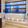 Aquavision Genesis 22" Complete Frameless Bathroom TV with Polar White Glass and Speakers - AVF22L-CGPWSP