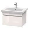 Duravit DuraStyle 580mm One Drawer Vanity Unit in High Gloss White - DS638002222