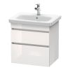 Duravit DuraStyle 580mm Two Drawer Vanity Unit in High Gloss White - DS648002222