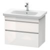 Duravit DuraStyle 730mm Two Drawer Vanity Unit in High Gloss White - DS648102222