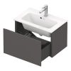 Duravit L-Cube Wall-Mounted 620mm Compact Vanity Unit in Matt Graphite - LC615604949