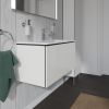 Duravit L-Cube Wall-Mounted 820mm Compact Vanity Unit in High Gloss White - LC615702222
