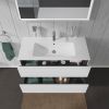 Duravit L-Cube Wall-Mounted 1020mm Two Drawer Vanity Unit in High Gloss White - LC624202222