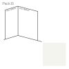 Bushboard Nuance Medium Corner Wall Panel Pack B in White Quartz