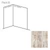 Bushboard Nuance Medium Corner Wall Panel Pack B in Chalky Pine