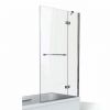 Kudos Inspire 2 Panel Out-swing Bath Screen Right Hand with Towel Rail in 8mm Glass in Chrome