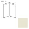 Bushboard Nuance Small Corner Wall Panel Pack A in Vanilla Quartz