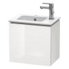 Duravit L-Cube Wall-Mounted 420mm Vanity Unit with Left-Hand Door in High Gloss White - LC6272L2222