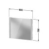 Duravit Better 800mm Mirror with 2-Sided LED Lighting - LM7876000000000