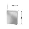 Duravit Better Single Door Mirror Cabinet with LED Lighting - LM7830L00003