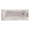 Twyford Signature 1700 x 700mm Single Ended Bath with Chrome Grips and 2 Tap Holes - SE8522WH
