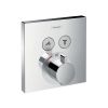 Hansgrohe Square Select Valve with Raindance 300 Overhead Shower and Select Rail Kit - 88101005