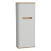 VitrA Sento Compact Tall Bathroom Cupboard with Left-Hand Hinges in Matt Light Grey - 66153