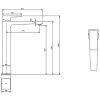 Villeroy & Boch Architectura Square Tall Single-Lever Basin Mixer in Matt Black - TVW125002000K5