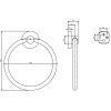 Villeroy & Boch Elements Tender Towel Ring in Chrome - TVA15100500061