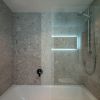 Merlyn Single Square Bath Screen with Easy Fit Bracket in Chrome - MB2FLEX