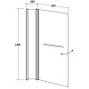 Origins Everest6 Square Extended Bath Screen With Fixed Panel and Towel Rail