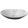 Origins Darby Black and White Countertop Basin - 650mm
