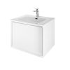 The White Space Distrikt 600mm Wall Hung Vanity Unit in White 