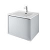 The White Space Distrikt 600mm Wall Hung Vanity Unit in Mid Grey