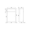 Nuie Arno 500mm Back to Wall WC Unit in White