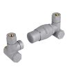 Tissino Hugo2 Double Angled Thermostatic Dual Fuel Valves in Lusso Grey - THU-311-LG